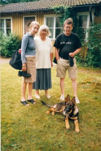 Jag, farmor, pappa och Pyret i Båstad.